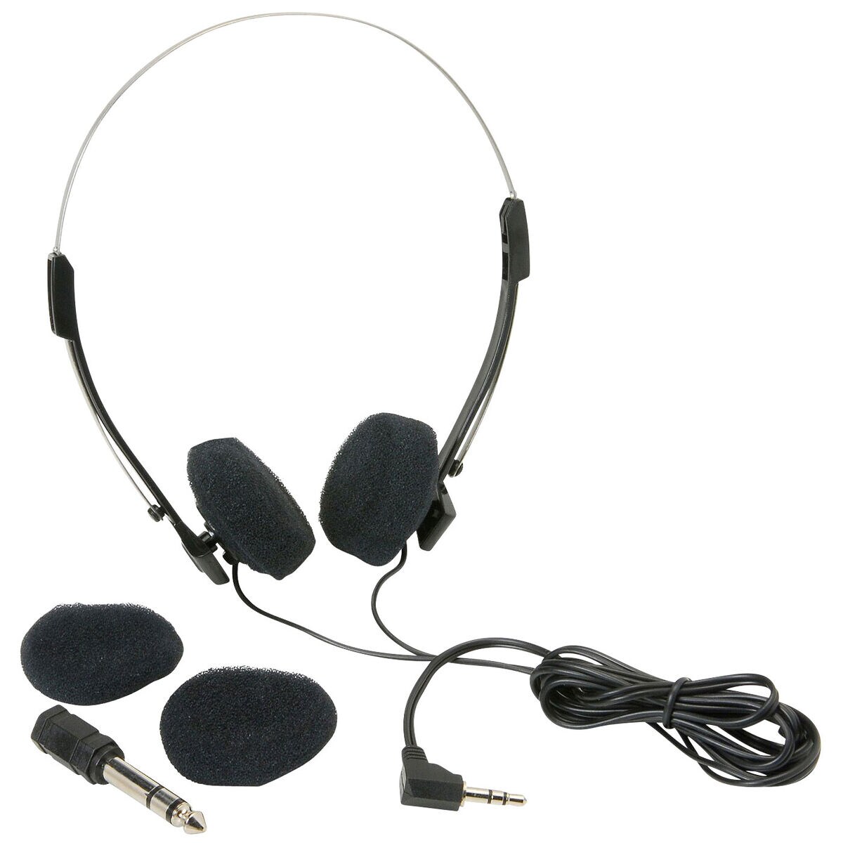 Parts Express Mini Stereo Lightweight Headphones with 4 ft. Cord